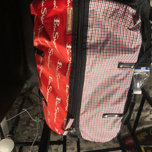 Ben Shermen Men’s Red Black Large Backpack Size 20”x12”x10” - Picture 6 of 16